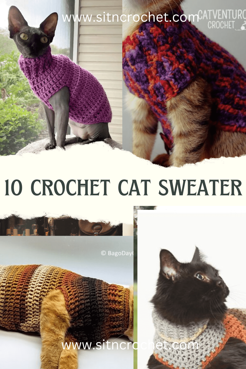 15 Crochet Cat Sweater ( SitnCrochet 2024
