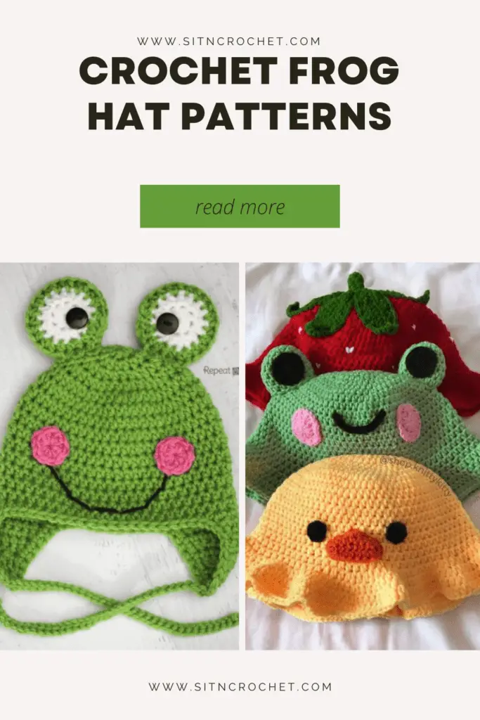 crochet frog hat 