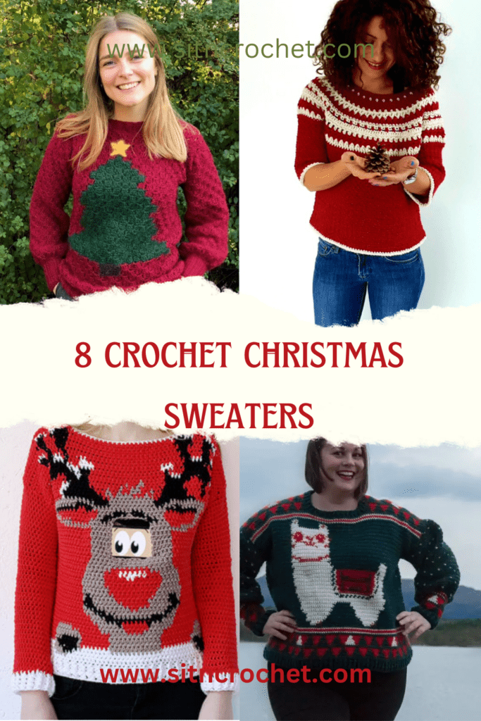 holiday crochet sweaters
