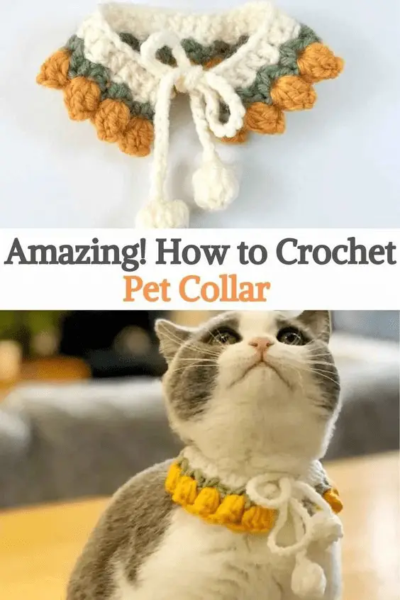 crochet cat collar