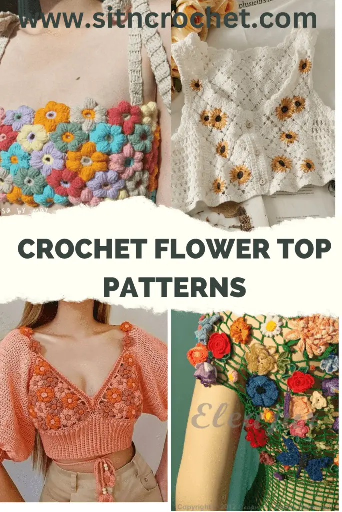 crochet flower top pattern
