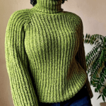 crochet turtle neck sweater