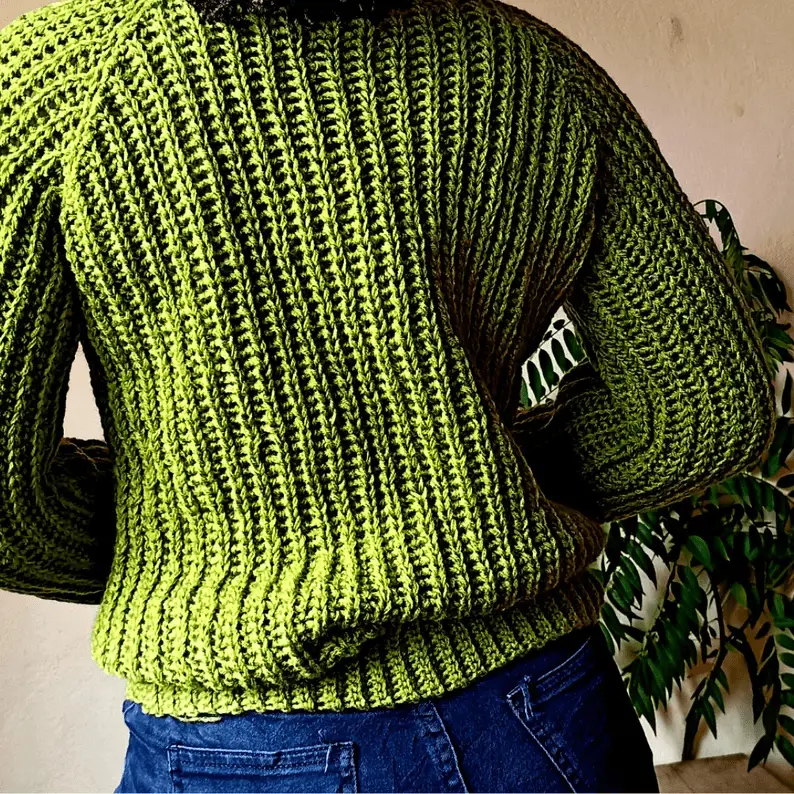 crochet turtleneck sweater
