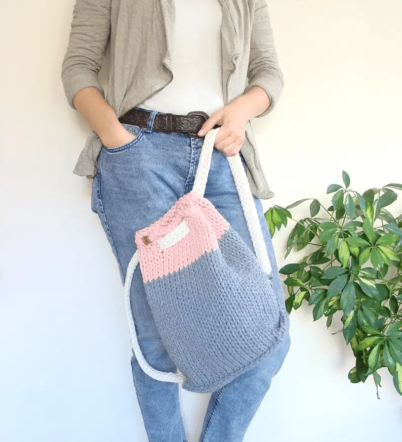 easy knitted backpack pattern