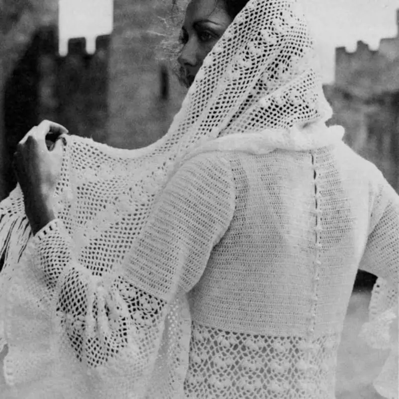 crochet wedding veil