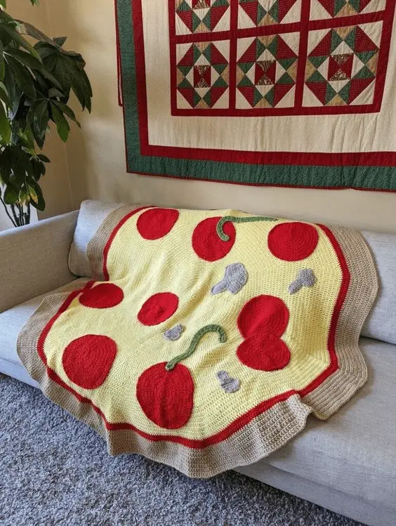 crochet pizza blanket patterns
