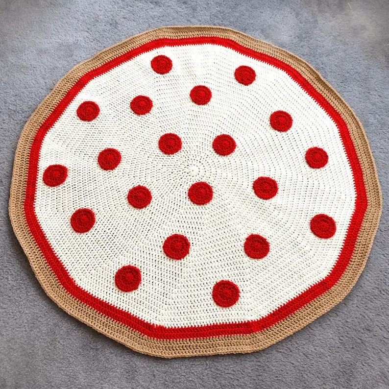 crochet pizza blanket pattern