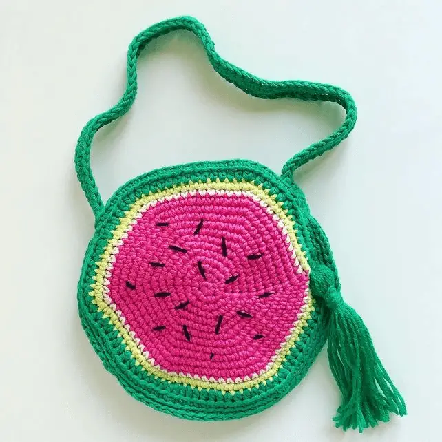 crochet watermelon bag