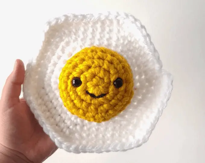 crochet fried egg pattern