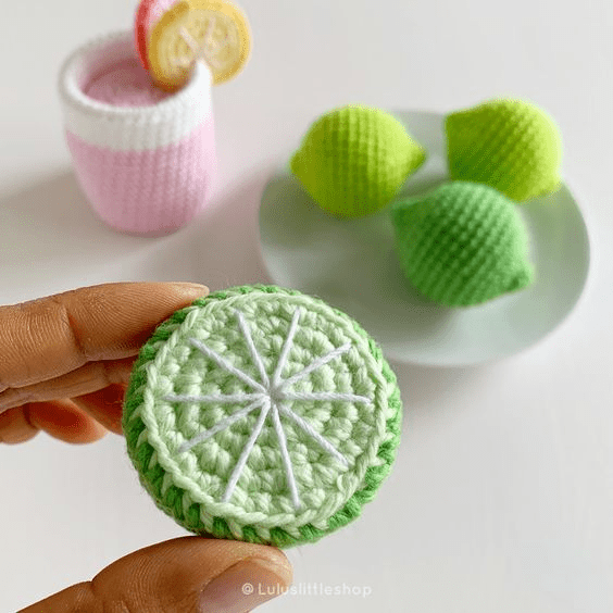 crochet sliced lime pattern