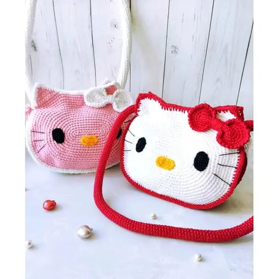 crocheted hello kitty bag free pattern