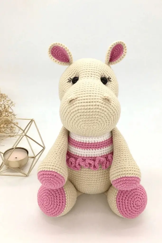 free crochet hippo amigurumi