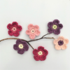 crochet flower appliques