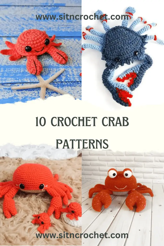 10 Crochet Crab Pattern ( SitnCrochet 2024