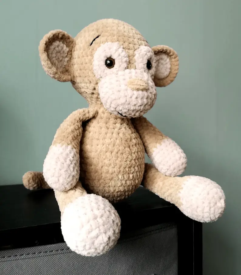 crochet monkey plush