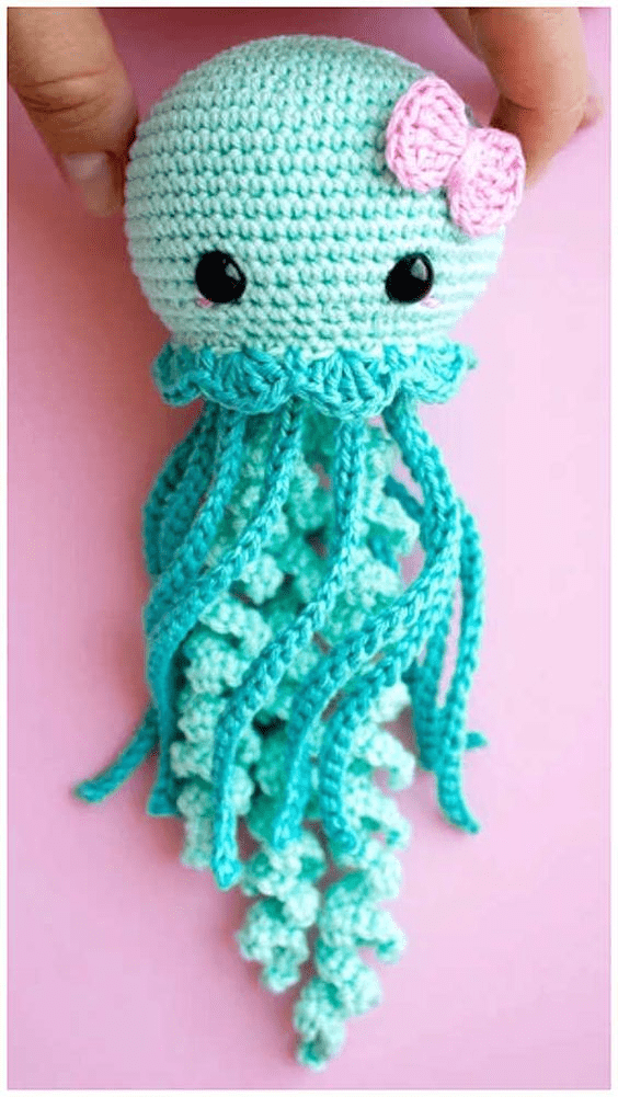crocheted jellyfish free  pattern