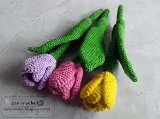 7 Crochet Tulip Pattern ( SitnCrochet 2024