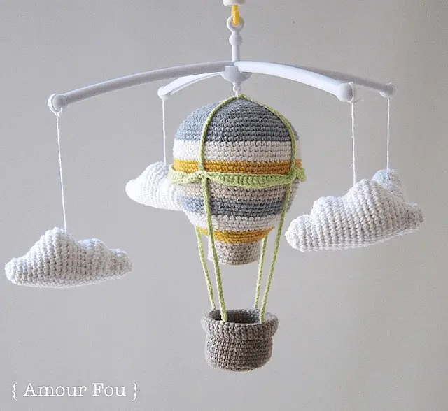 air balloon crochet baby mobile pattern