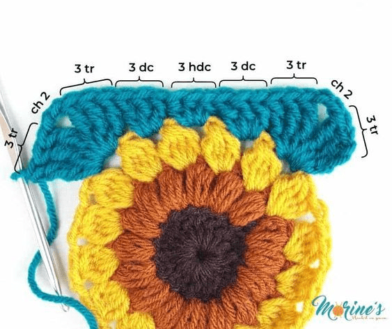 crochet daisy granny square