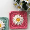 crochet daisy granny square pattern