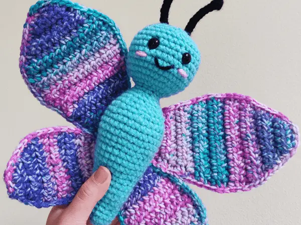crochet butterfly amigurumi