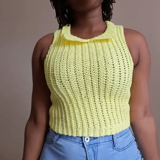 crochet collar top pattern