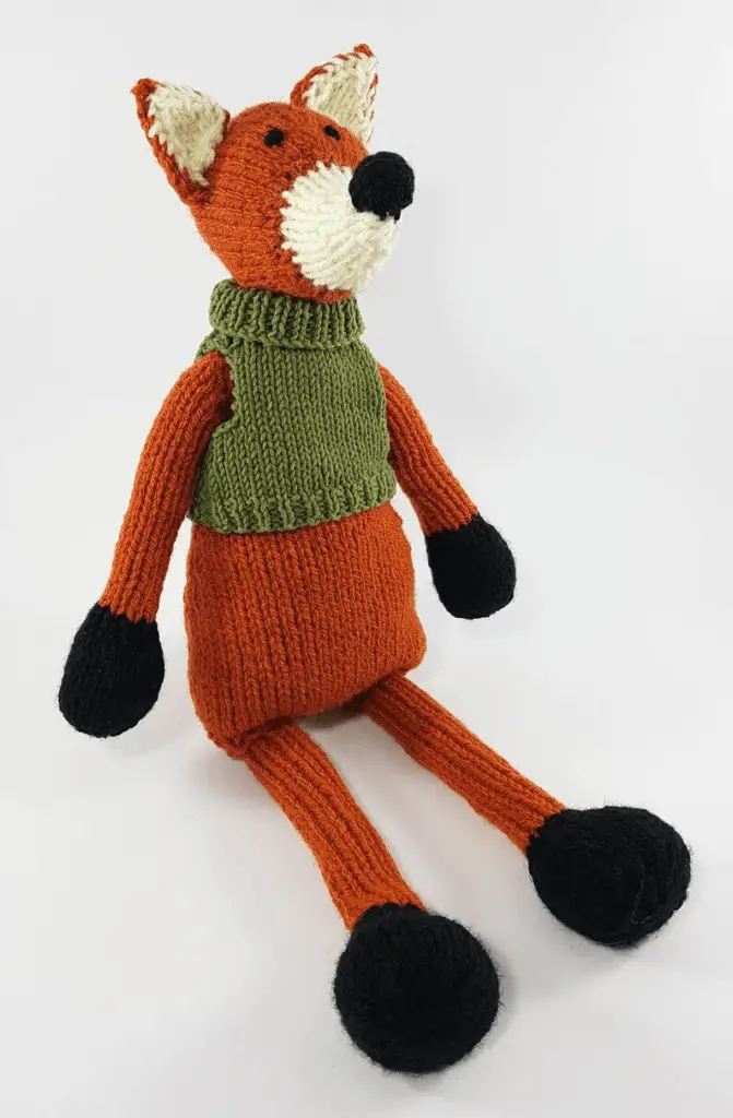 knit fox amigurumi pattern