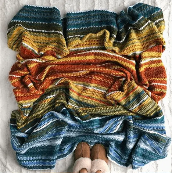 crochet temperature blanket