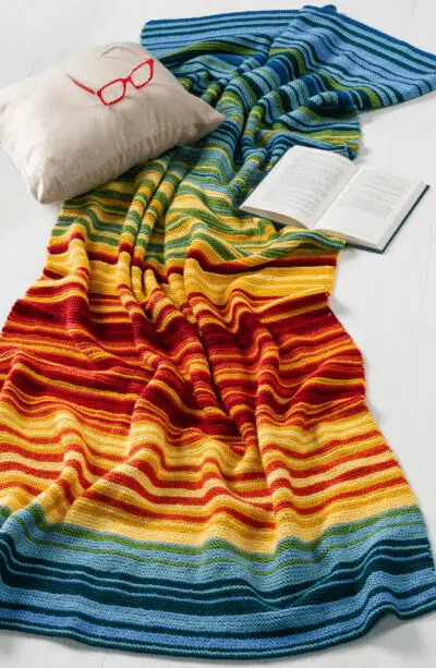 knit temperature blanket