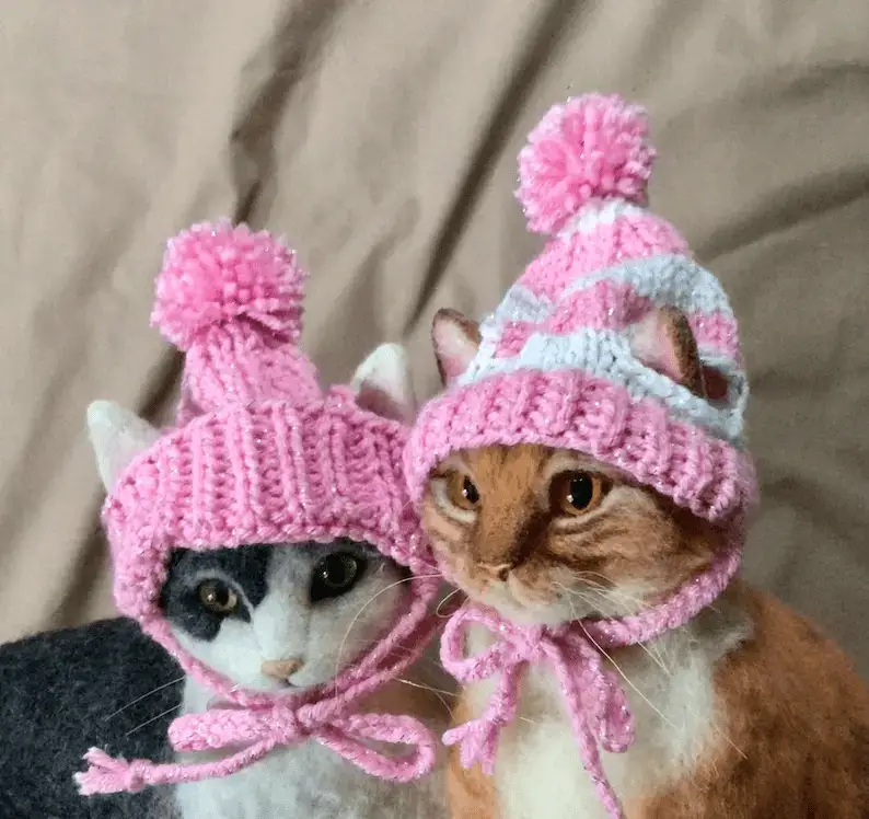 knit cat hat