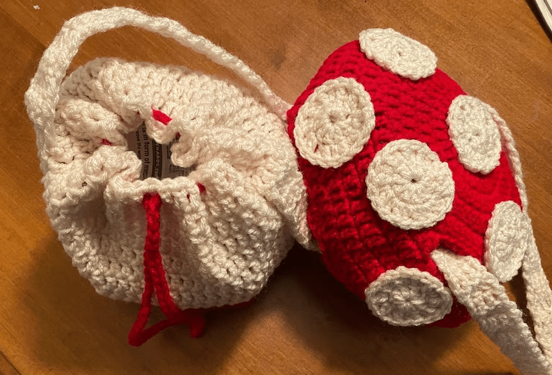 crochet mushroom bag