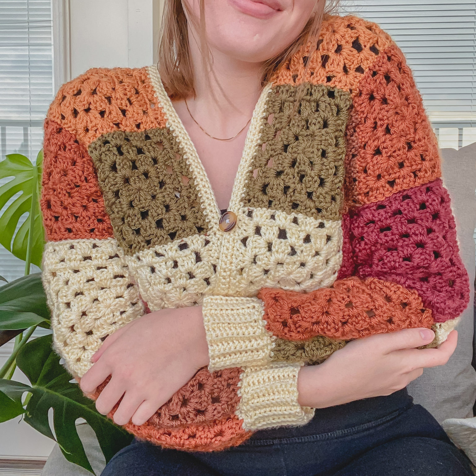 crochet granny square cardigan free pattern