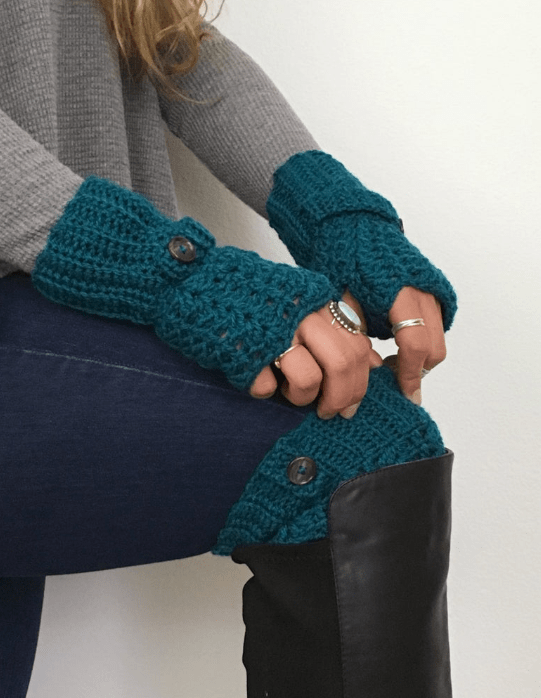 fingerless crochet gloves free pattern
