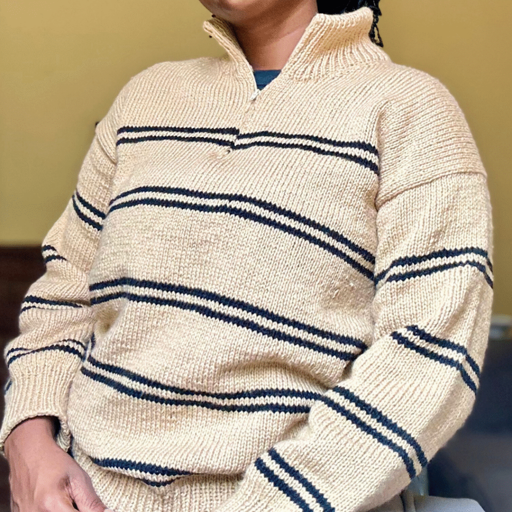 knit drop shoulder sweater free pattern
