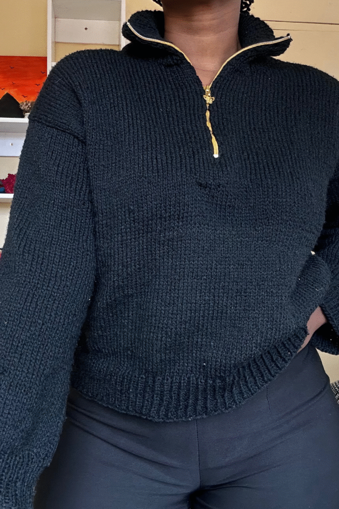 knit zipper sweater free pattern