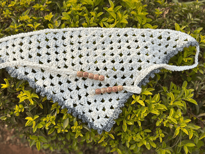 a free crochet bandana- border