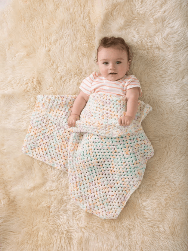 beginner free crochet baby blanket pattern
