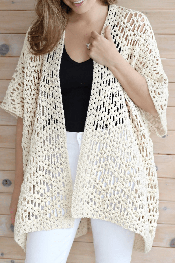 crochet mesh cardigan for summer pattern