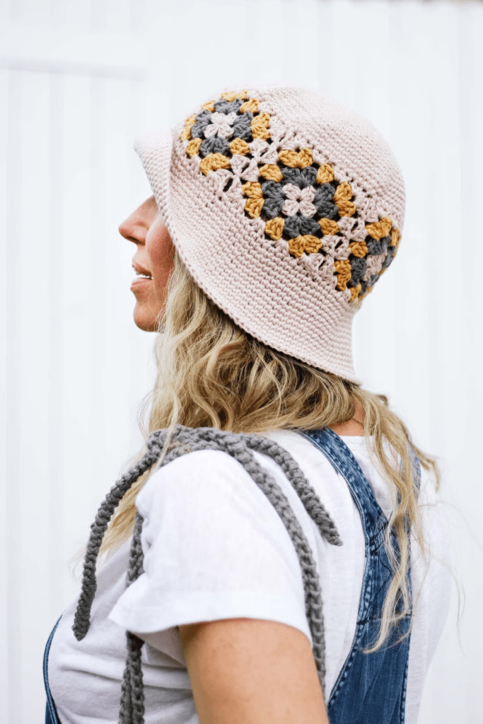 crochet granny square hat free pattern
