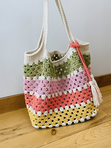 crochet granny stitch tote bag pattern