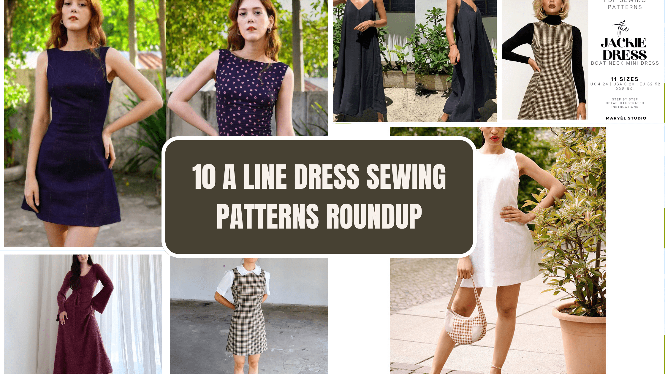 10 A LINE DRESS SEWING PATTERN ROUNDUP