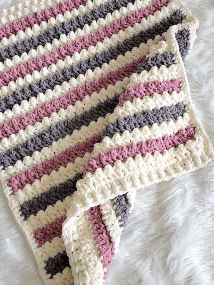 chunky crochet baby blanket free pattern