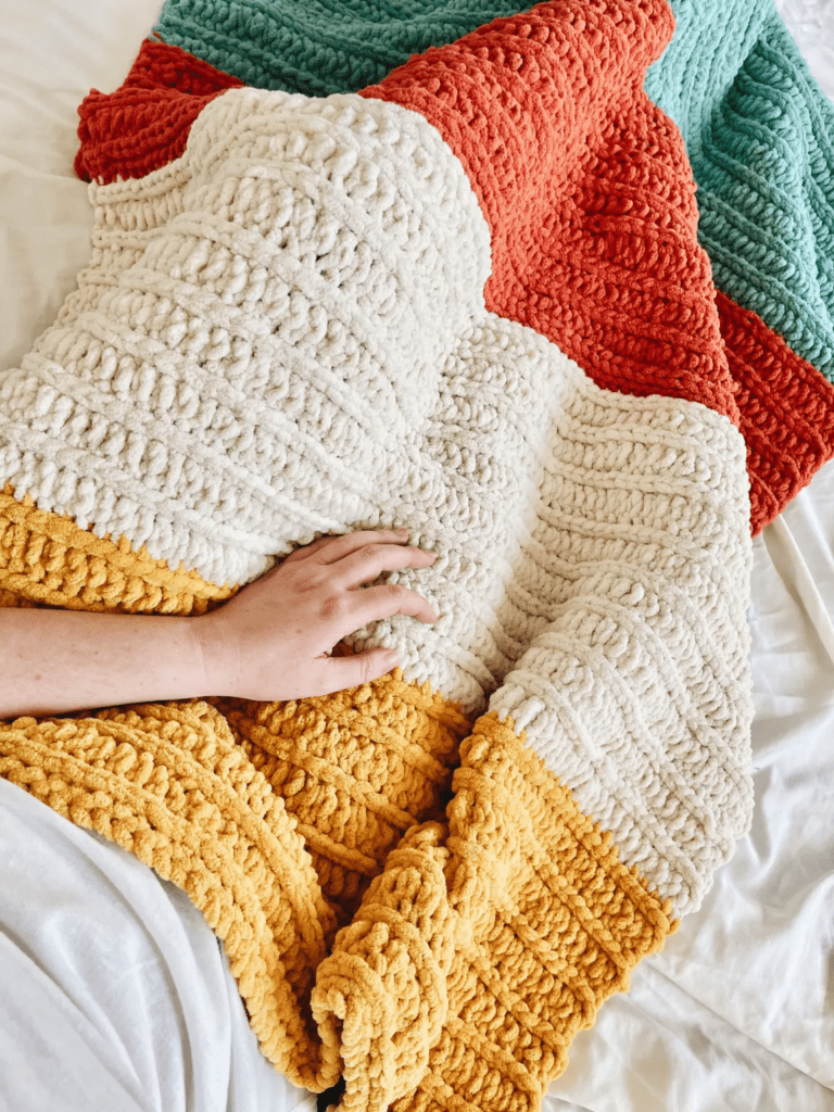 chunky crochet baby blanket free pattern