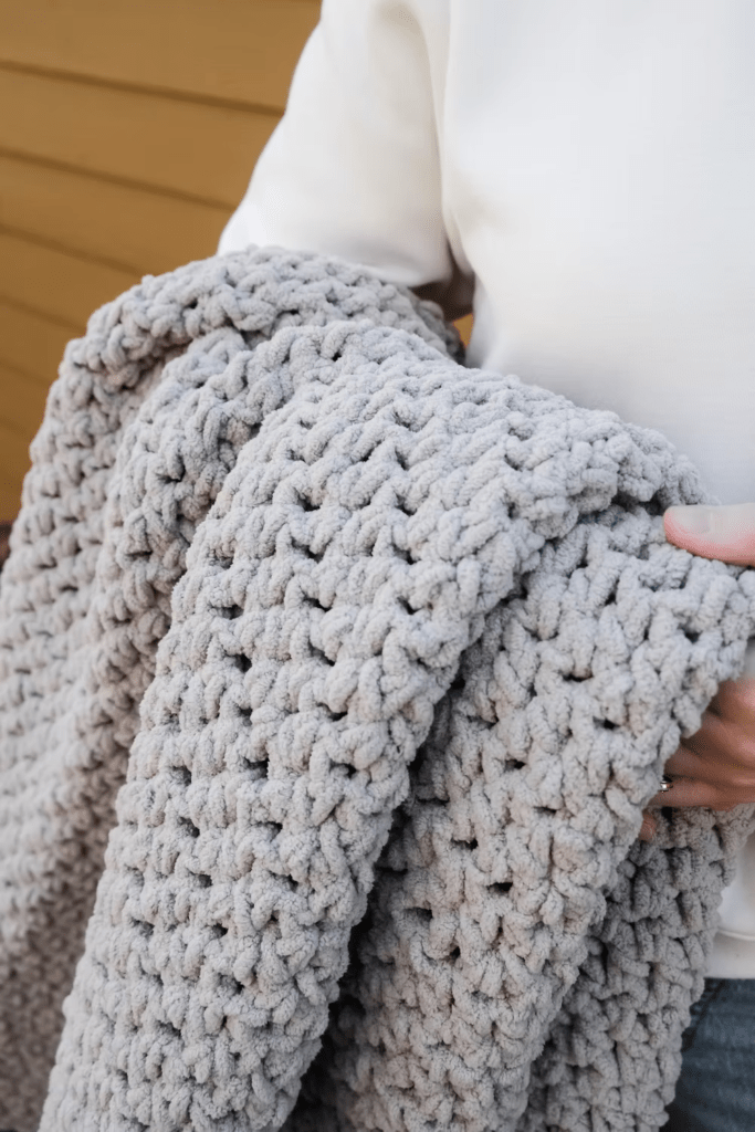 chunky crochet baby blanket free pattern