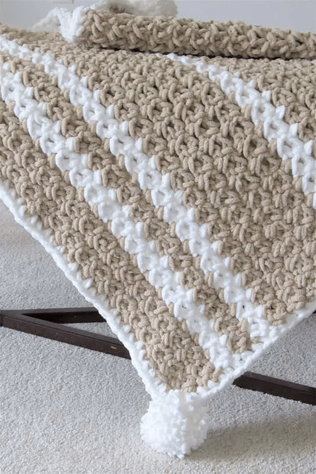 chunky crochet baby blanket free pattern