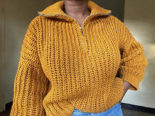 zipper sweater crochet pattern