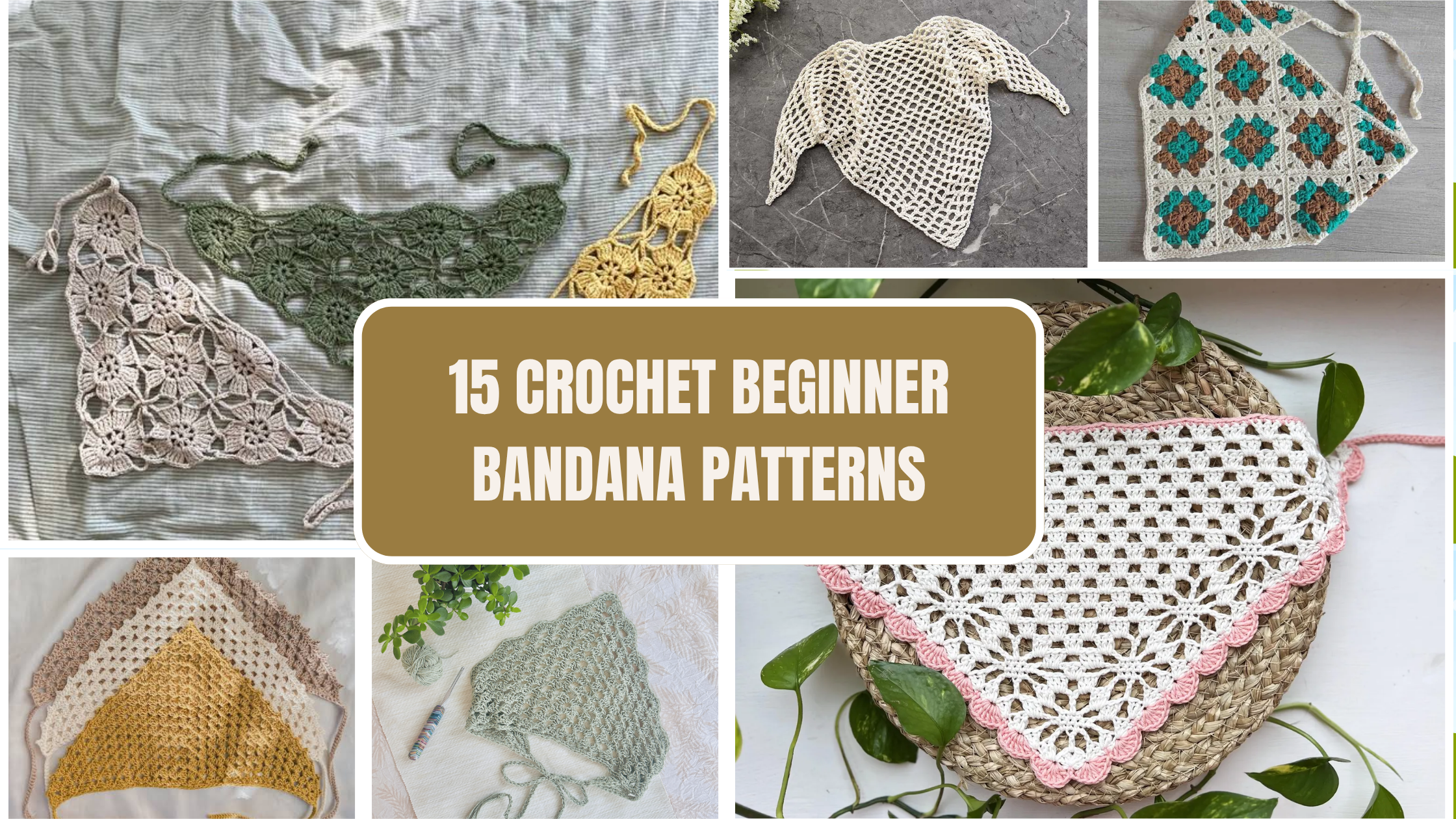 Beginner crochet bandana pattern