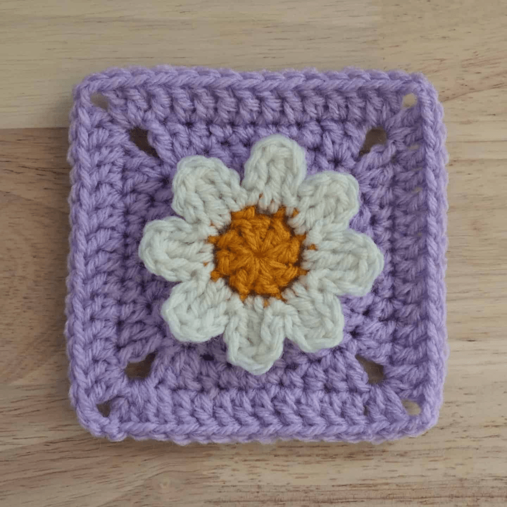 crochet 3D granny square free pattern