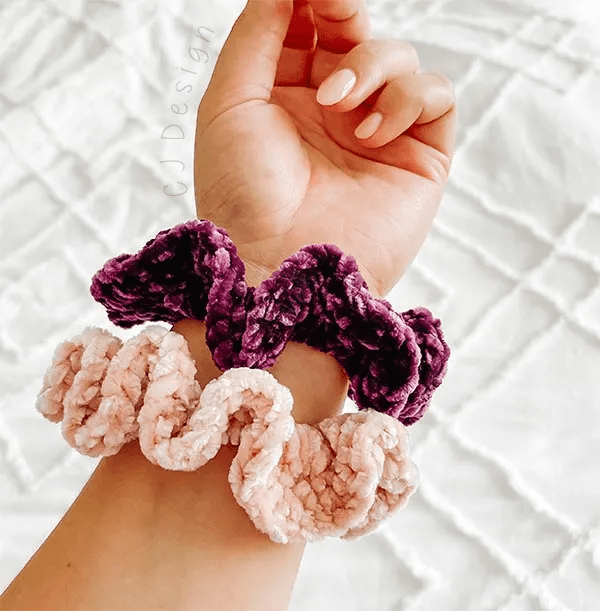 free crochet scrunchie patterm