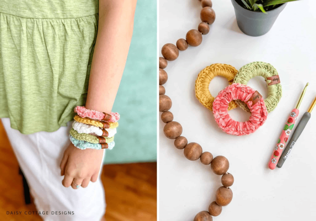 free crochet scrunchie patterm